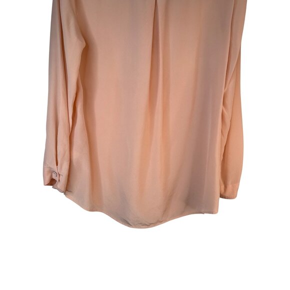 2/$30 Banana Republic Medium Pale Peach Silk Long Sleeve Blouse - Picture 10 of 16